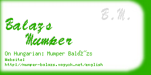 balazs mumper business card